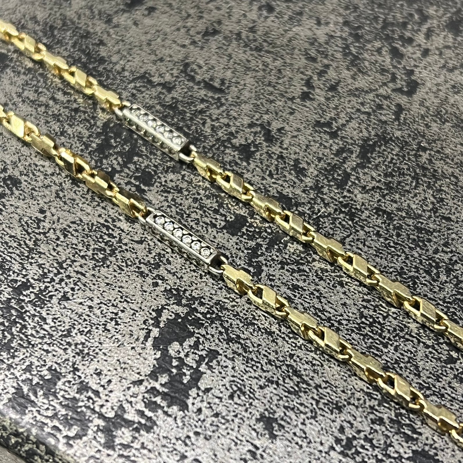 14 karaat gouden ketting monte carlo schakel massief, Ophalen of Verzenden, Zo goed als nieuw, Goud