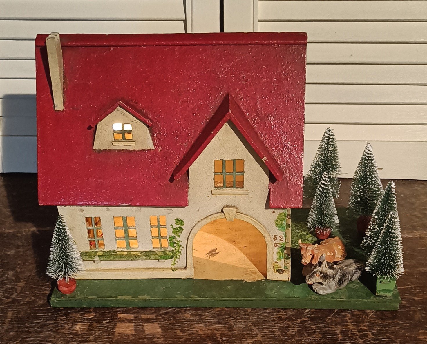 kerst boerderij huisje kerstmis, Ophalen of Verzenden