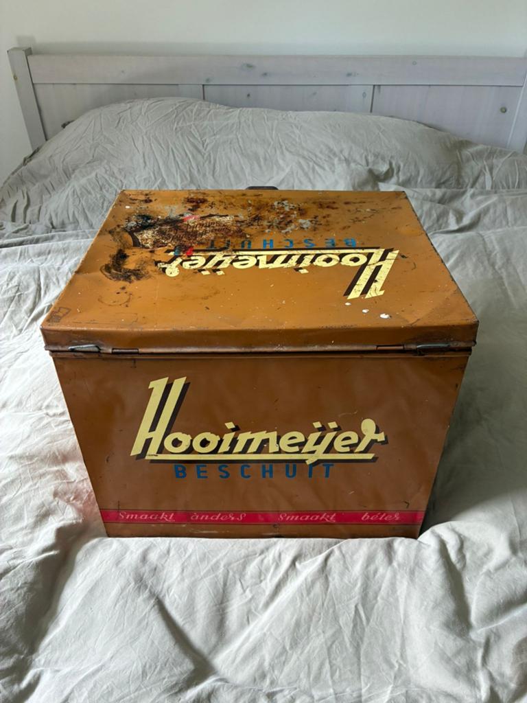 Hooimeijer beschuitblik jaren 50/60, Ophalen, Gebruikt, Overige typen