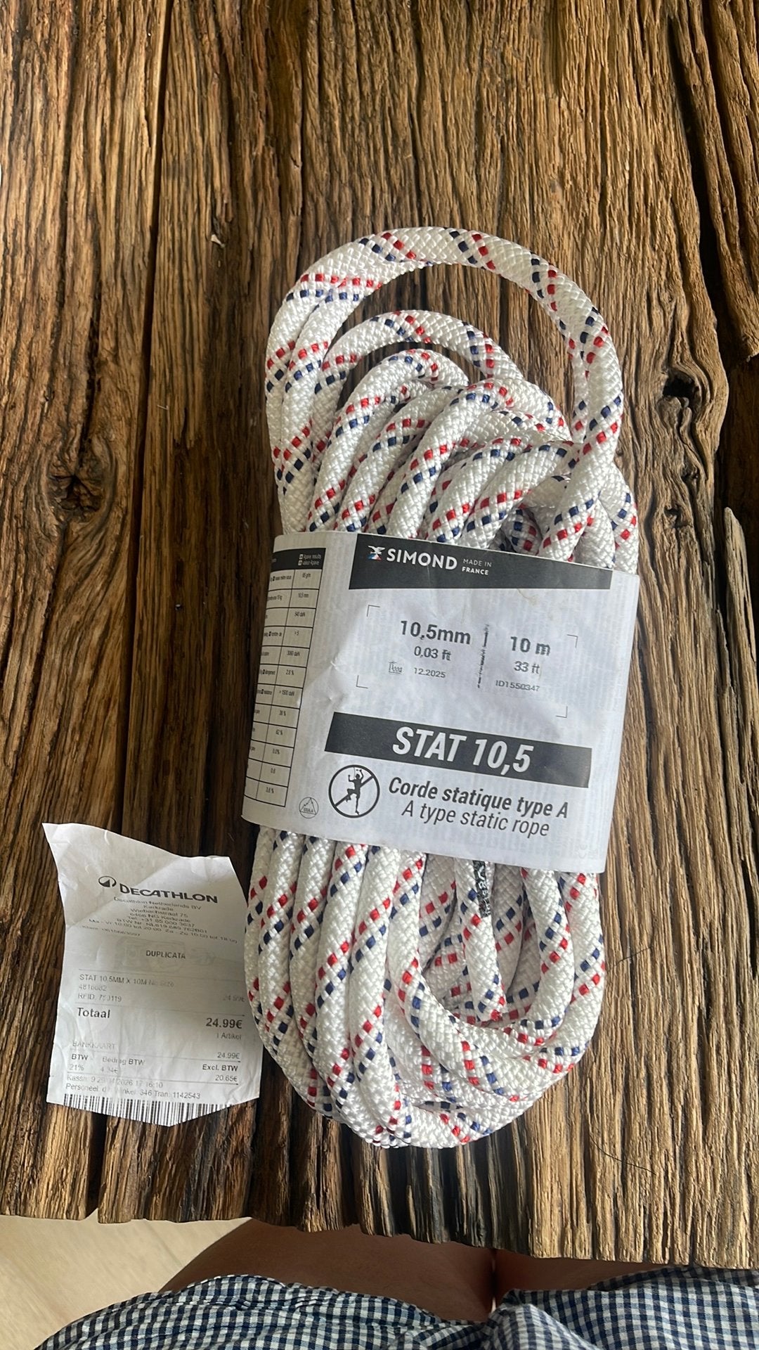 Klimtouw static rope decathlon, Ophalen of Verzenden, Nieuw, Klimsport-accessoire