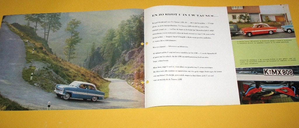 Folder Ford Taunus 12M 1961, Boeken, Auto's | Folders en Tijdschriften, Ophalen of Verzenden, Gelezen, Ford