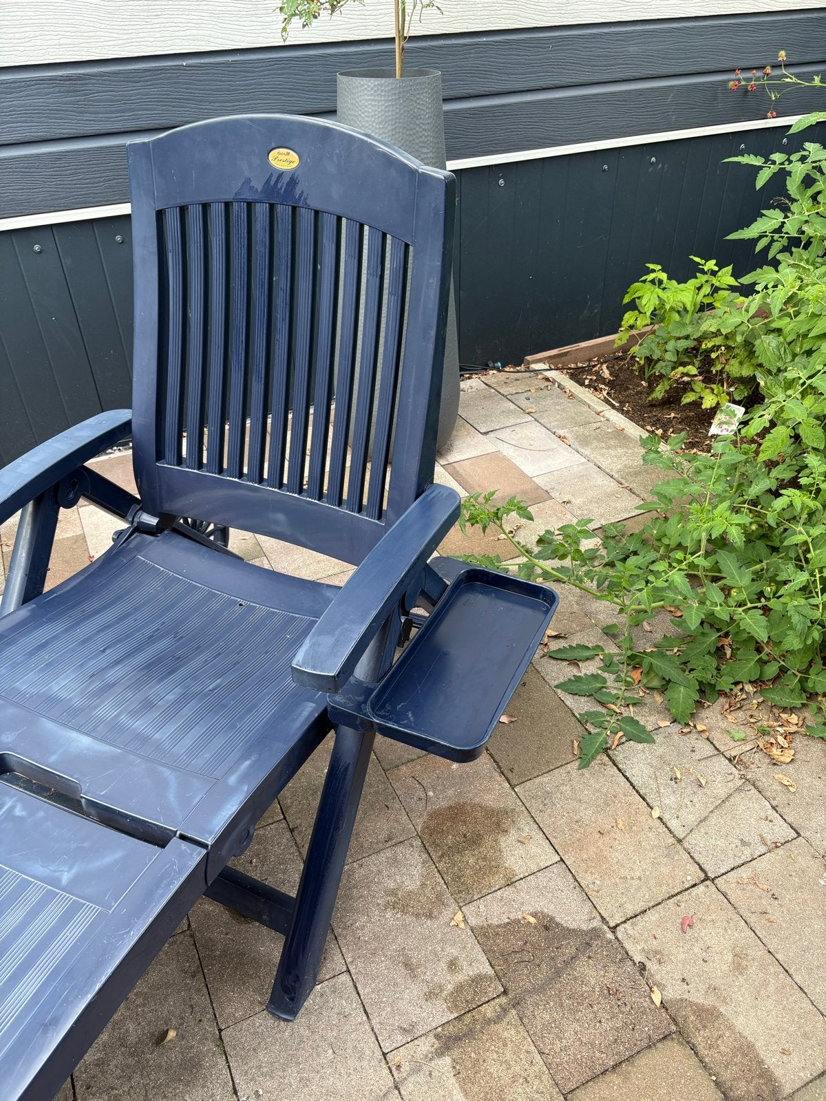 Hartman Prestige Selection Ligstoel - Blauw, Tuin en Terras, Ophalen, Gebruikt, Kunststof, Verstelbaar