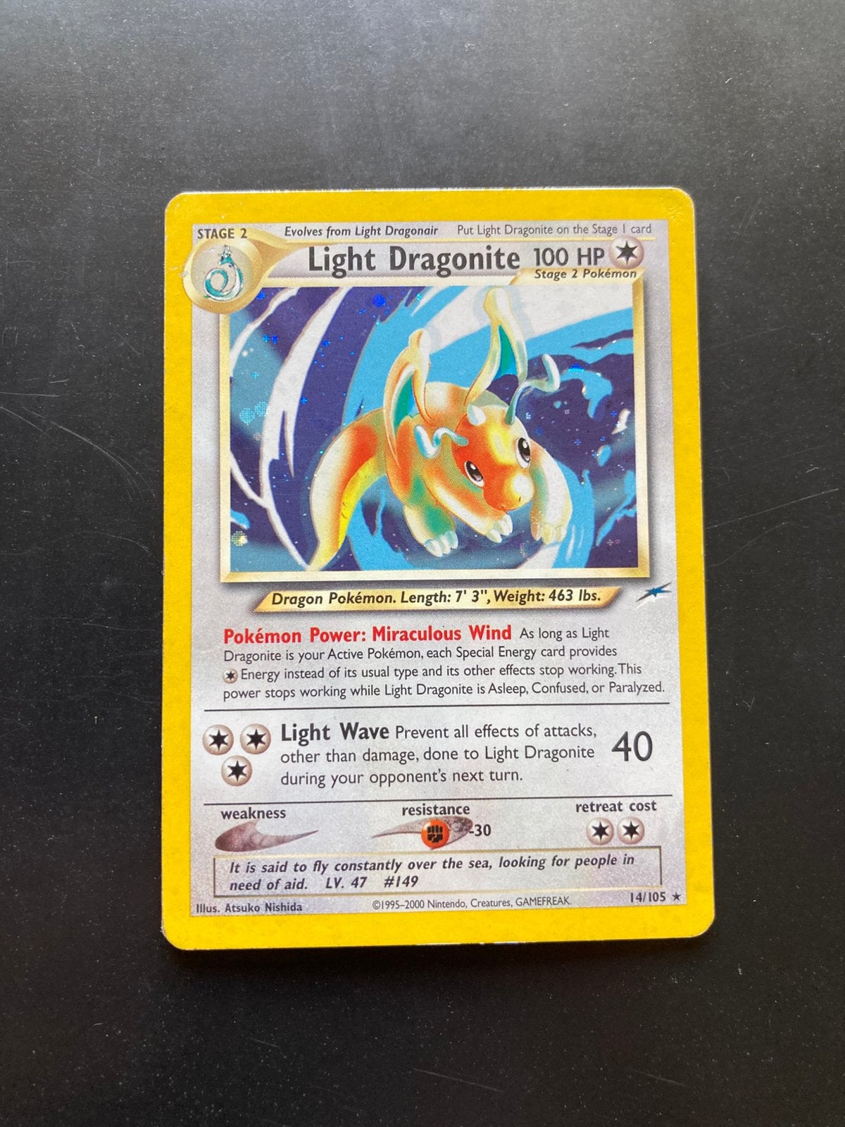 Pokemon kaart Light Dragonite Holo, Hobby en Vrije tijd, Verzamelkaartspellen | Pokémon, Ophalen of Verzenden, Zo goed als nieuw
