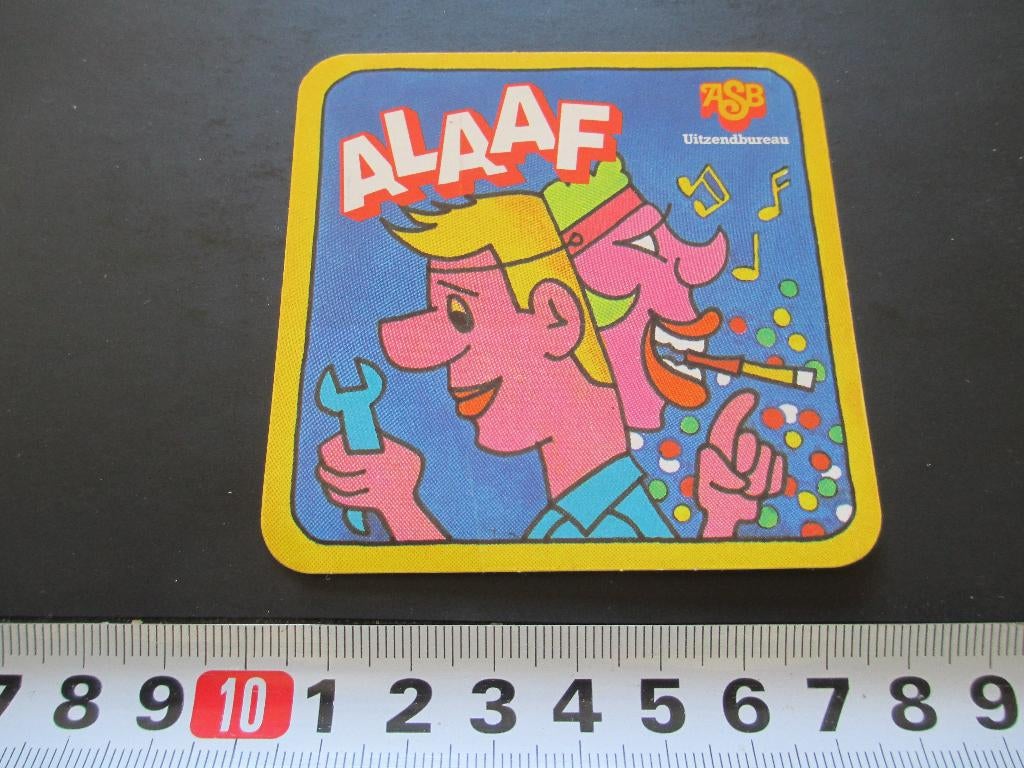 sticker ASB carnaval alaaf strip monteur / masker sigaret *, Ophalen, Zo goed als nieuw