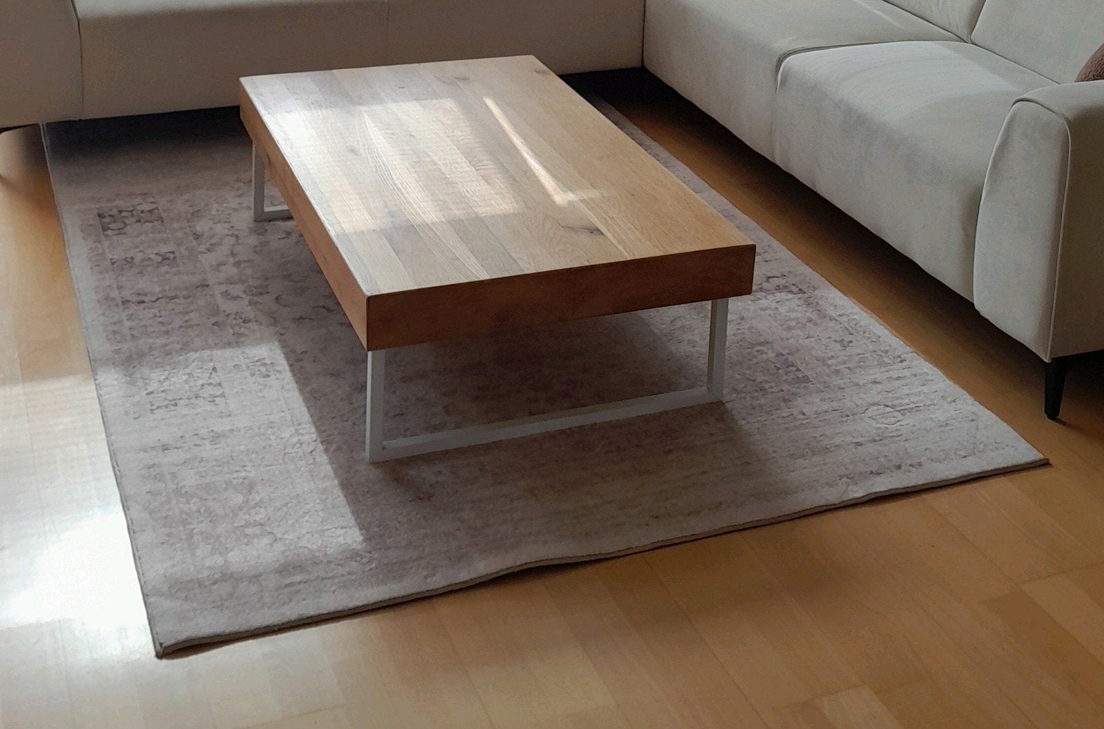 Beige vloerkleed 230 x 160, Ophalen, Beige, 150 tot 200 cm, 200 cm of meer