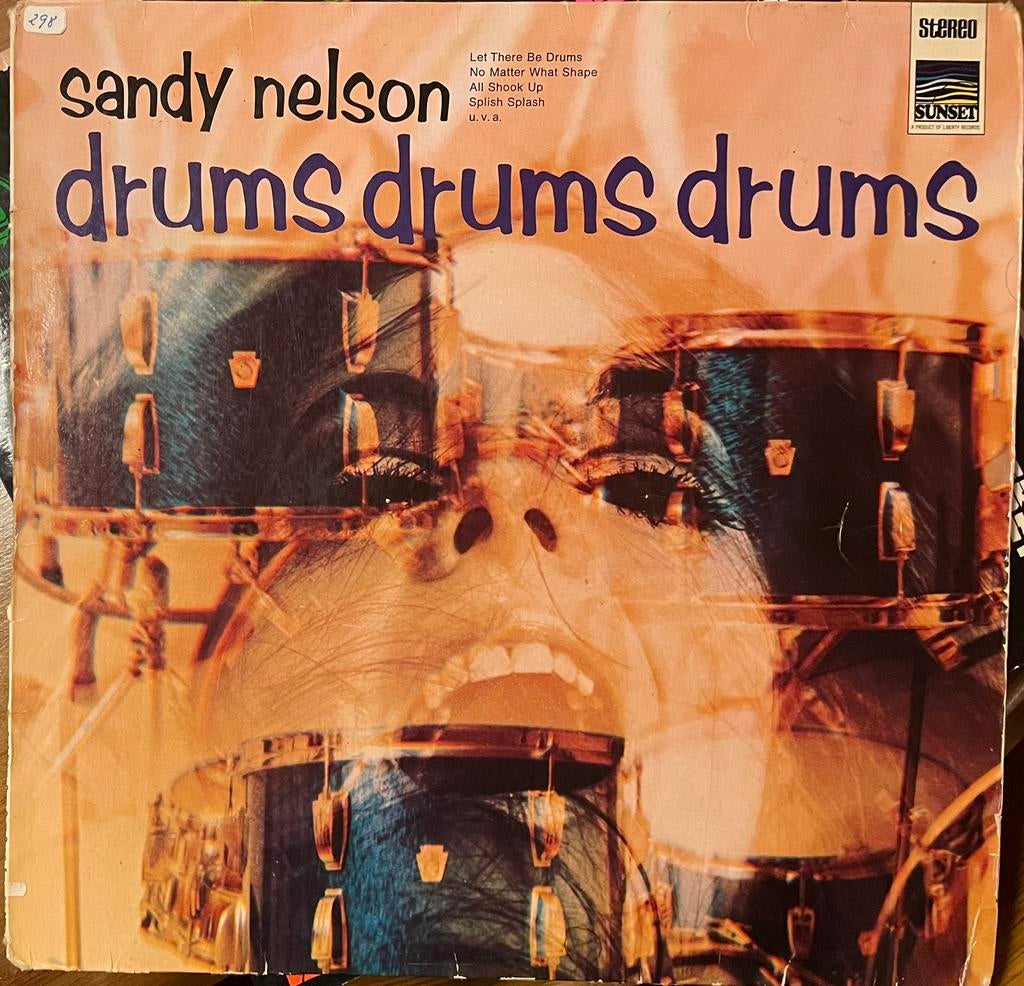 LP Sandy Nelson - Drums, Drums, Drums! (1972), Gebruikt, Overige genres, Ophalen of Verzenden, 12 inch