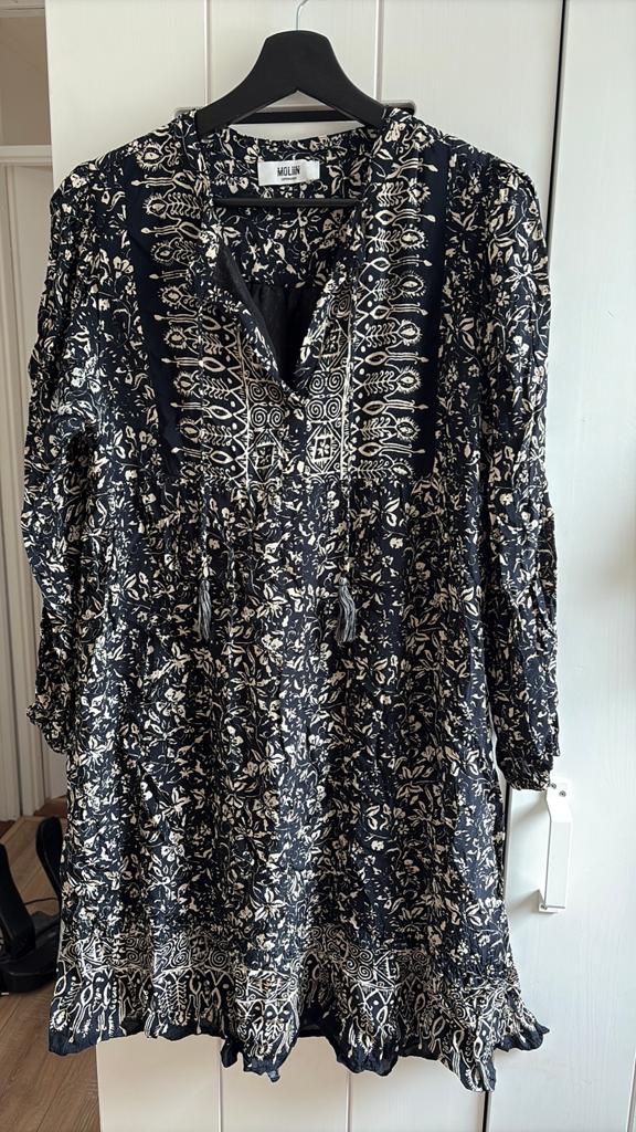 Leuke Moliin Copenhagen jurk, maat L, Kleding | Dames, Jurken, Ophalen of Verzenden, Zo goed als nieuw, Maat 38/40 (M), Onder de knie
