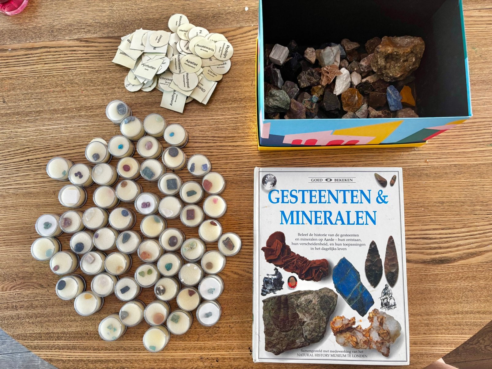 Mineralen & Edelstenen 120+ stuks met boek, Ophalen of Verzenden, Mineraal