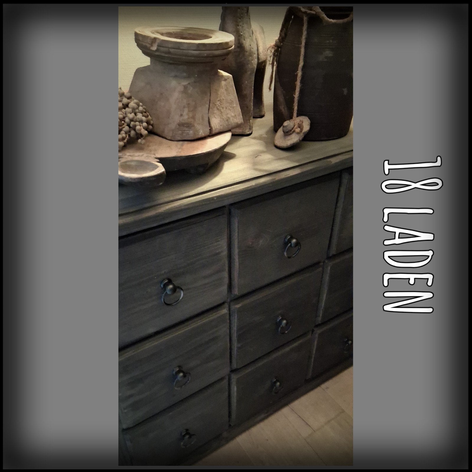 Landelijk driftwood dressoir, Ophalen, Zo goed als nieuw, 25 tot 50 cm