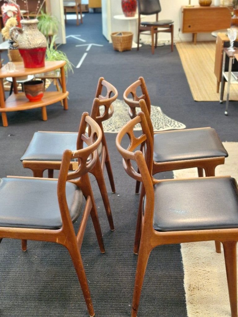 Foto 9 van Vintage Deens design eetkamerstoelen (4) Andersen Uldum