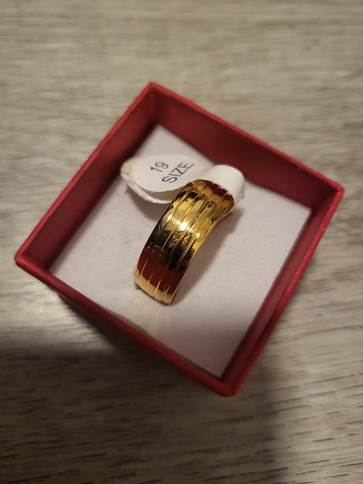 Nieuwe Gouden Ring Maat 19, 18 tot 19, IJzer of Staal, Nieuw, Ophalen of Verzenden