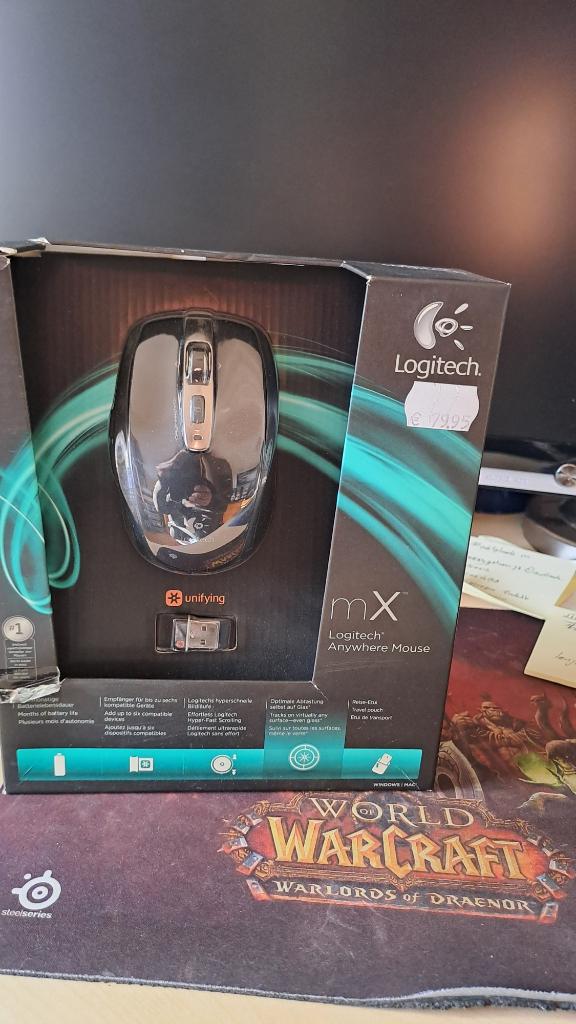 Logitech Muis Anywere MX Nieuw in verpakking, Computers en Software, Muizen, Muis, Rechtshandig, Nieuw, Ophalen of Verzenden