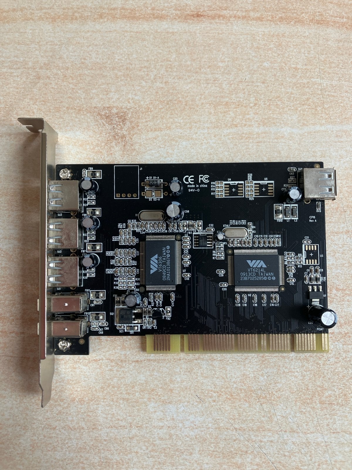 PCI USB 2.0 + 2 Firewire-poorten Uitbreidingskaart, Computers en Software, Netwerkkaarten, Verzenden, Zo goed als nieuw