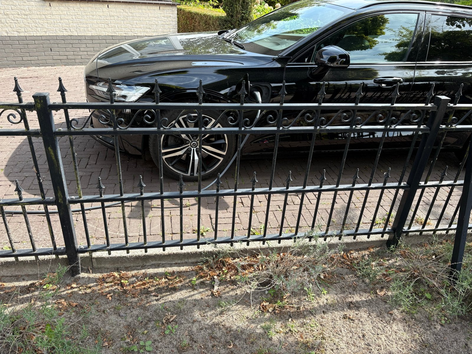 Gietijzeren Sierhekwerk met poort - 4  hekjes, Tuin en Terras, Ophalen, Met poort, Gebruikt, Sierhekwerk