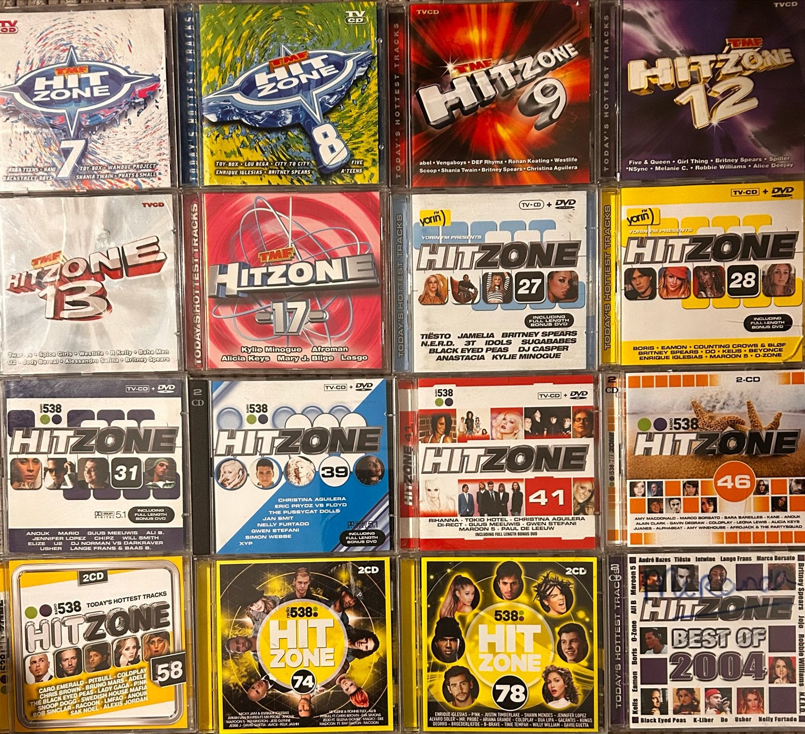 TMF Hitzone - 16 CD's - Diverse Edities, Gebruikt, Pop, Ophalen of Verzenden, Verzamelalbum