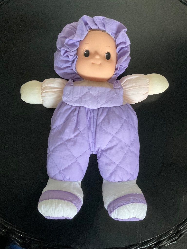 Slap stoffen lila popje (H=37cm), Ophalen, Zo goed als nieuw, Pop