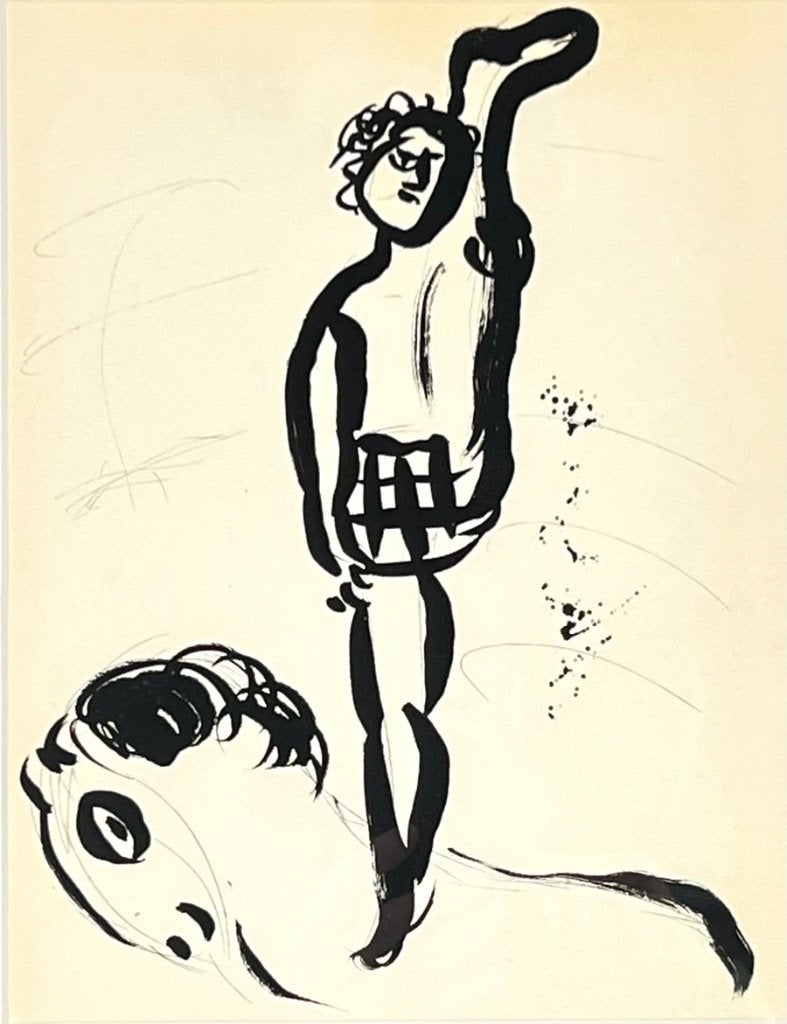 92. Heliogravure, Chagall – L'equilibriste sur cheval, 1958, Ophalen