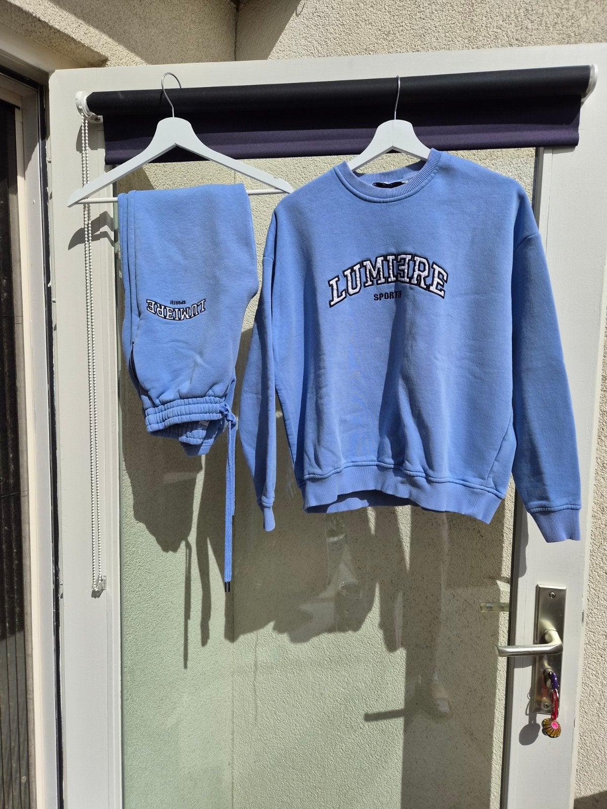 Lumiere Sporty trainingspak lichtblauw maat s, Kleding | Dames, Blauw, Lumiere Sporty, Ophalen of Verzenden, Zo goed als nieuw