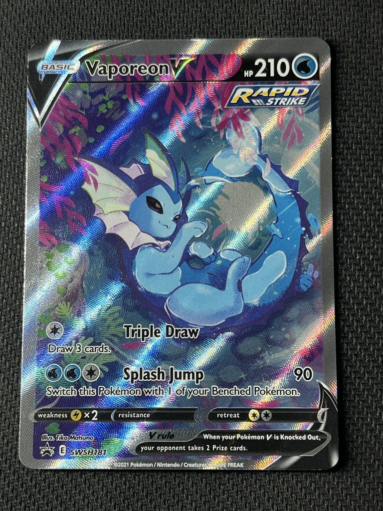 Vaporeon V (SWSH 181), Ophalen of Verzenden, Nieuw, Losse kaart, Foil
