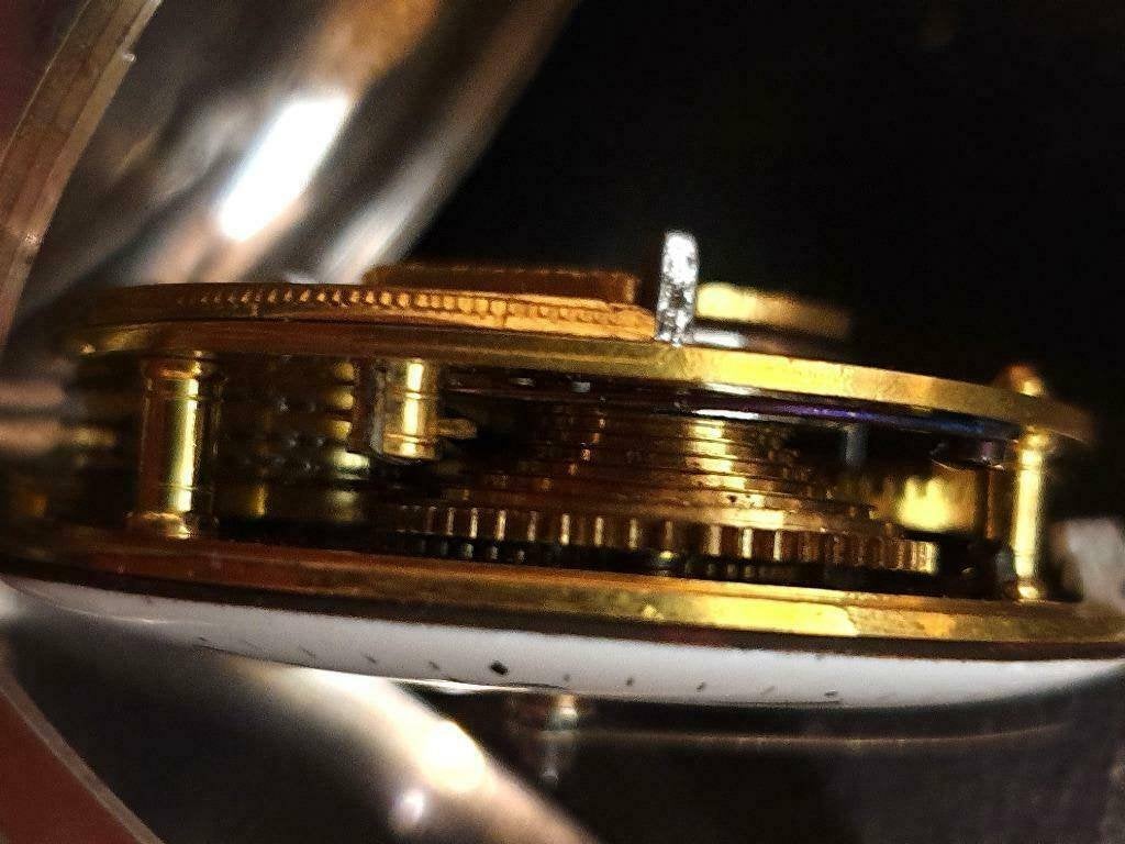 GROOT zakhorloge zilver SPILLEGANG DUBBELE KAST London 1812, Ophalen of Verzenden, Zilver, Overige typen