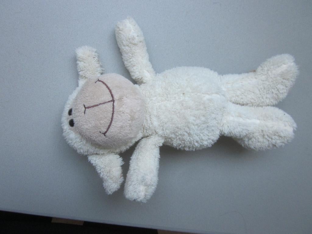 Ferrero Kinder roomwit krullerig pluche schaap/lam knuffel, Kinderen en Baby's, Overige merken, Overige karakters, Overige typen
