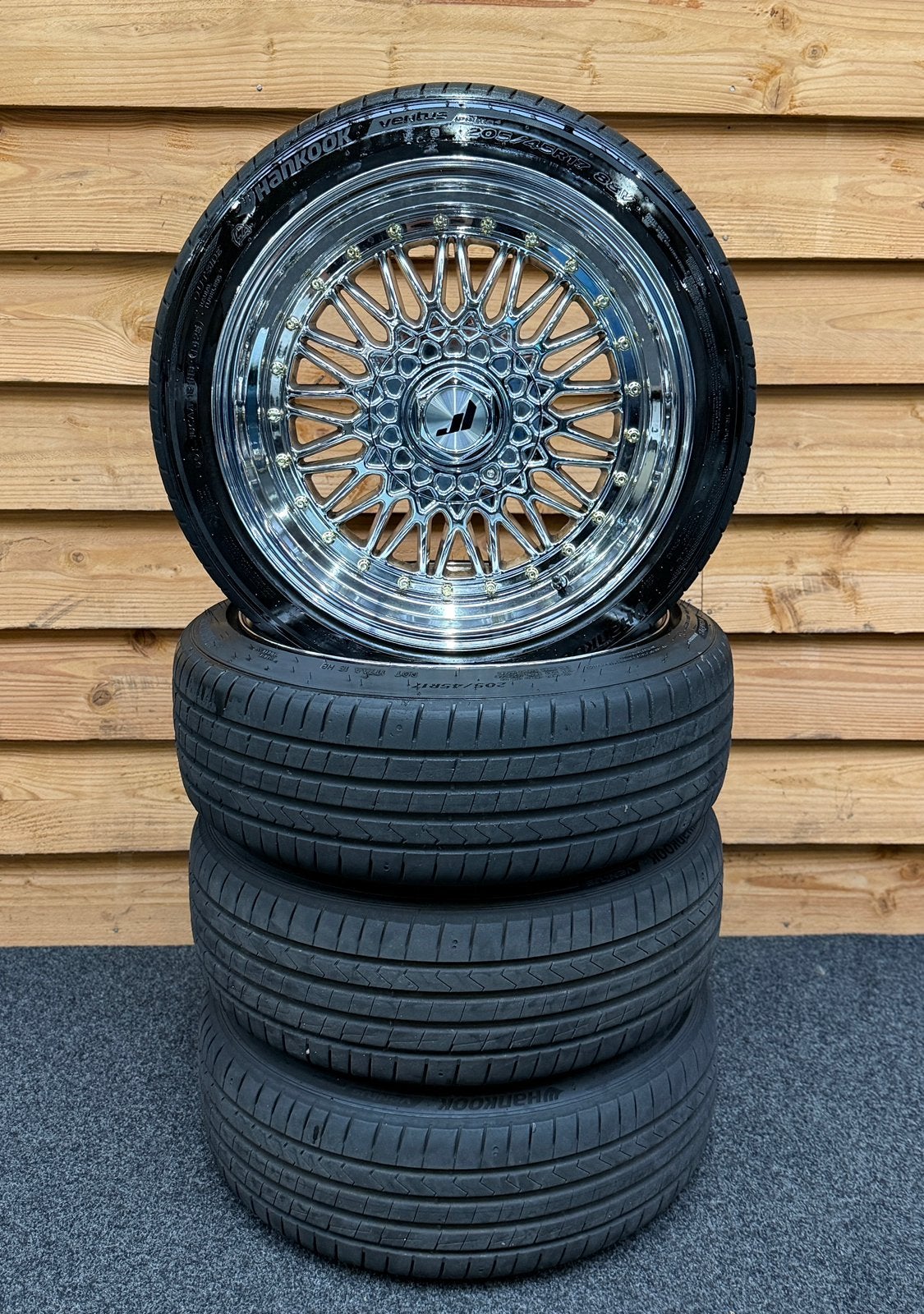 BBS RS LOOK 17” NIEUWE SET!! 5x112/5x120!! 205/45/17!!, Nieuw, 17 inch, Band(en), Personenwagen