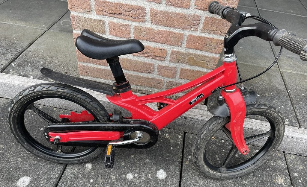 Te koop gebruikt kinderfietsje., Fietsen en Brommers, Fietsen | Jongens, Ophalen, Gebruikt, 16 inch, Handrem