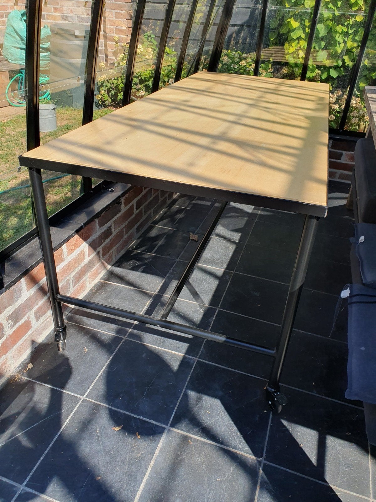 Eettafel met wielen Ikea, Ophalen, 50 tot 100 cm, 150 tot 200 cm, Rechthoekig