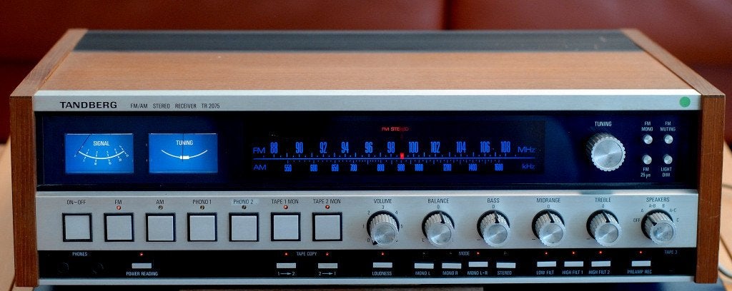 Tandberg TR 2075 AM FM  receiver opnieuw aangeboden., Ophalen, Gebruikt, 60 tot 120 watt, Overige merken