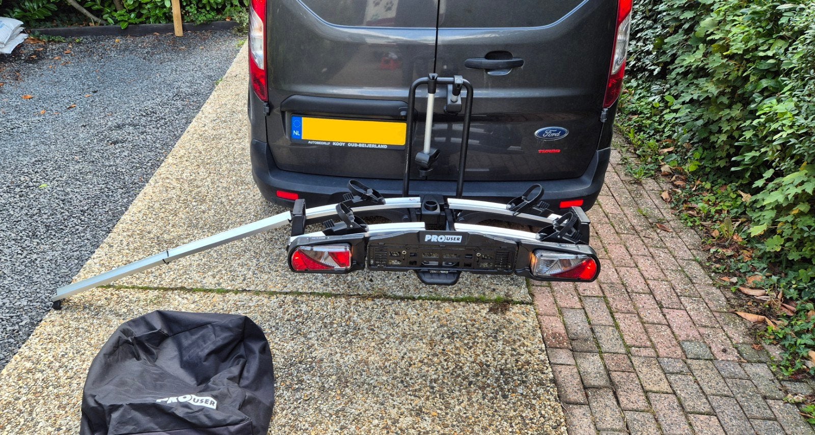 Pro-User Diamant SG2 fietsendrager icl oprijgoot max 60 kg, Ophalen, 2 fietsen, Trekhaakdrager, Brede banden