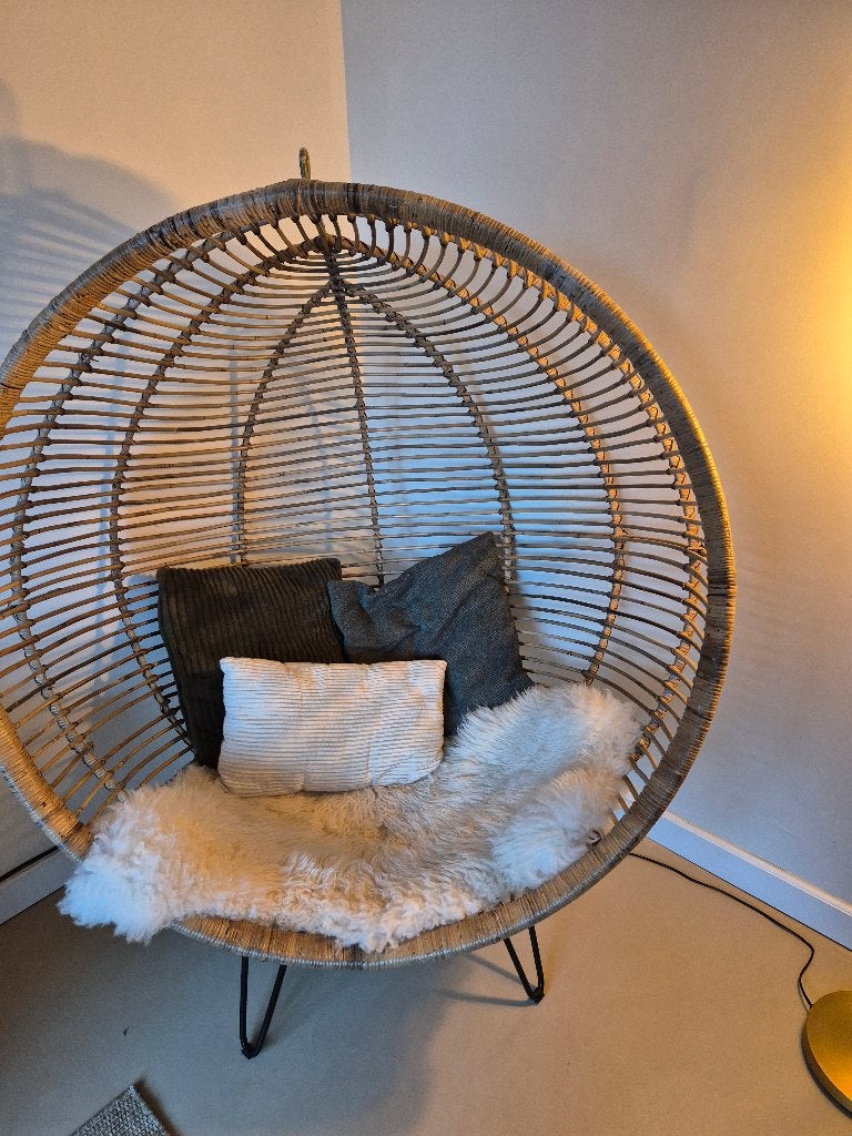 Rotan stoel, Ophalen, Gebruikt, Bruin, Riet of Rotan