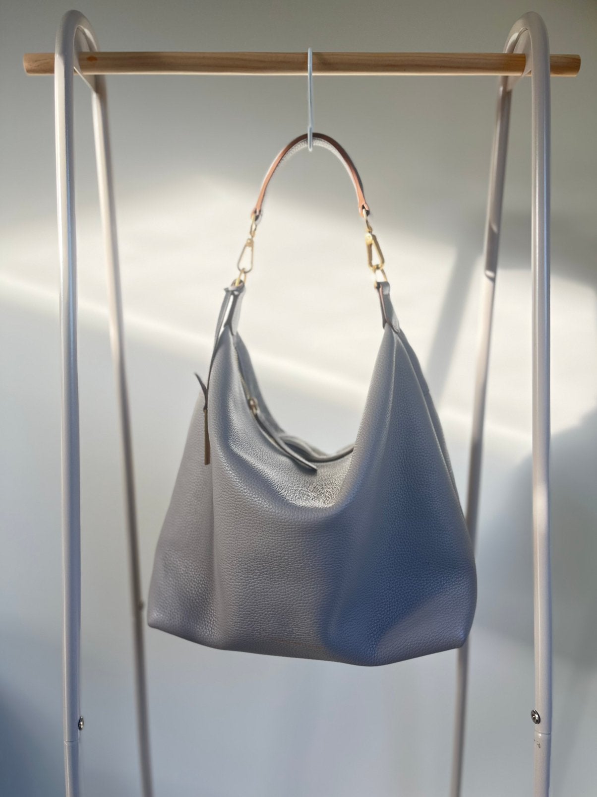 Taupe, leren FLORIAN hobo tas van Smaak Amsterdam, Ophalen of Verzenden, Zo goed als nieuw, Beige, Shopper