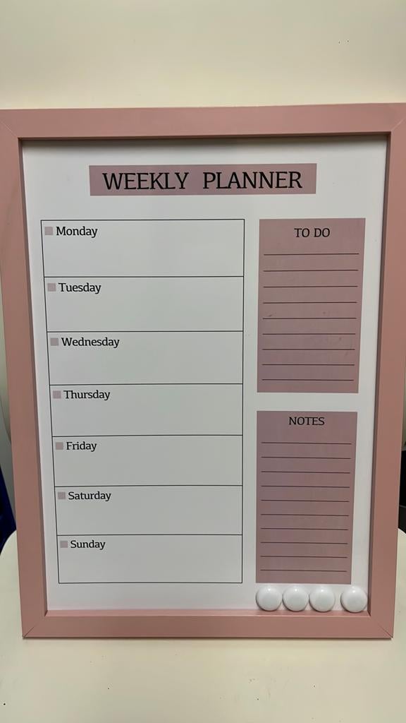 Weekplanner bord, Ophalen, Zo goed als nieuw, Magneetbord