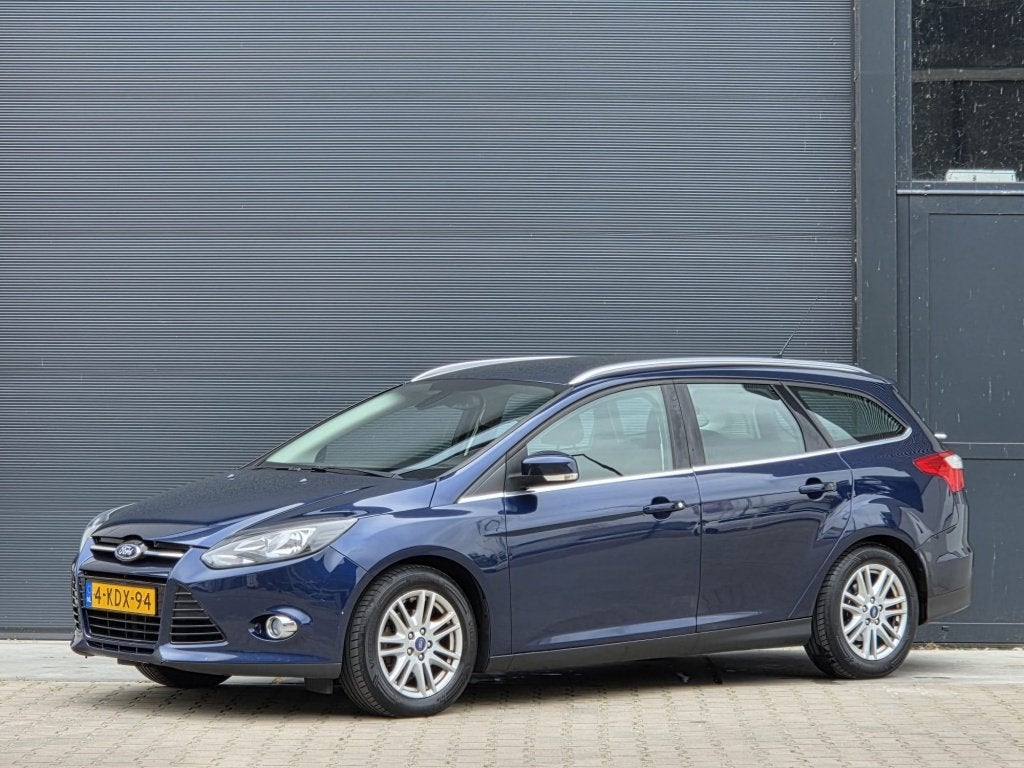 Ford FOCUS Wagon 1.0 EcoB. Titanium storingsvrij nap bj 2013, Euro 5, 101 pk, Gebruikt, Blauw