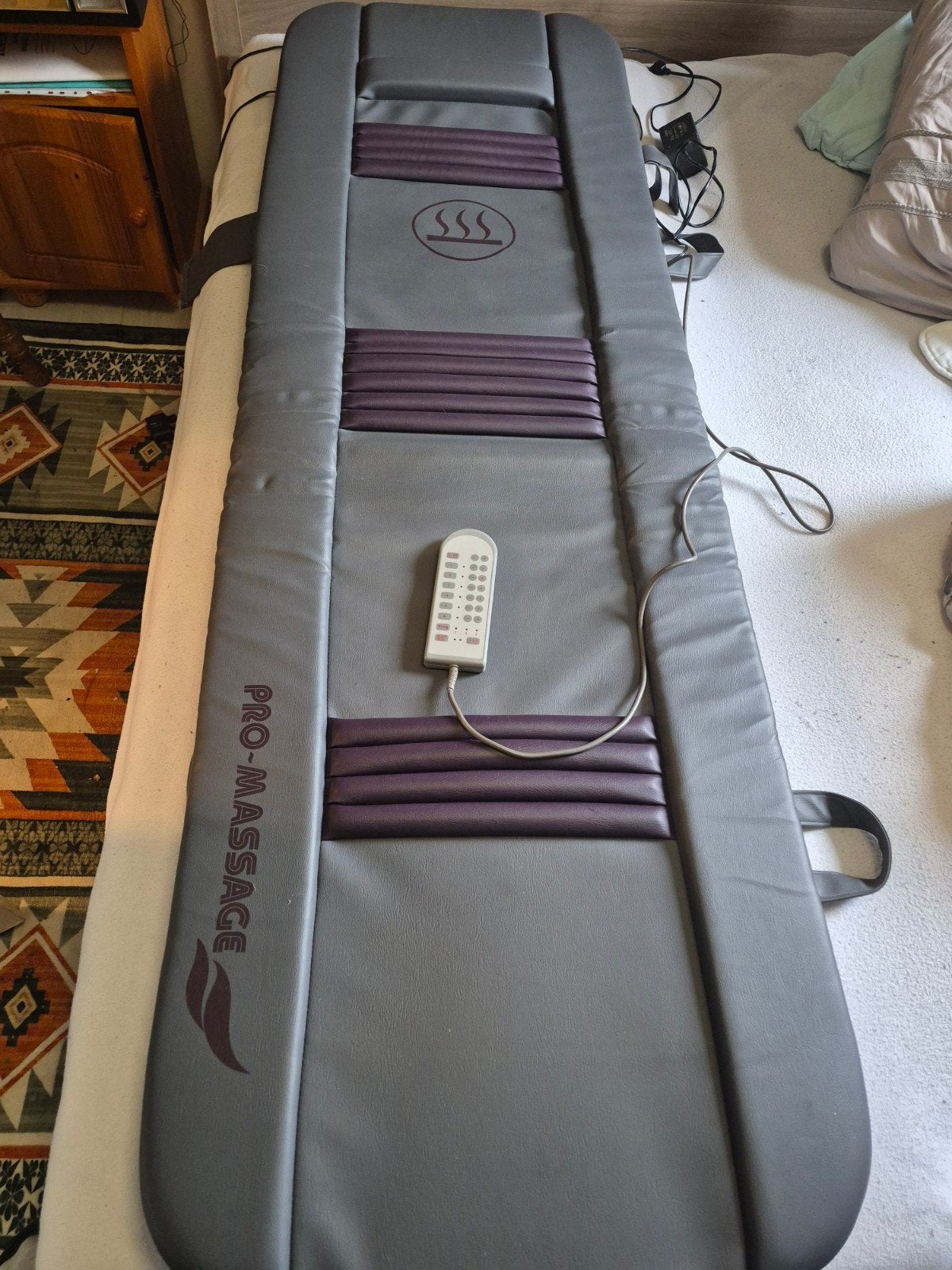 Pro-Massage Massagematras met Warmtefunctie - Inklapbaar, Sport en Fitness, Ophalen of Verzenden, Gebruikt, Massagestoel of Kussen