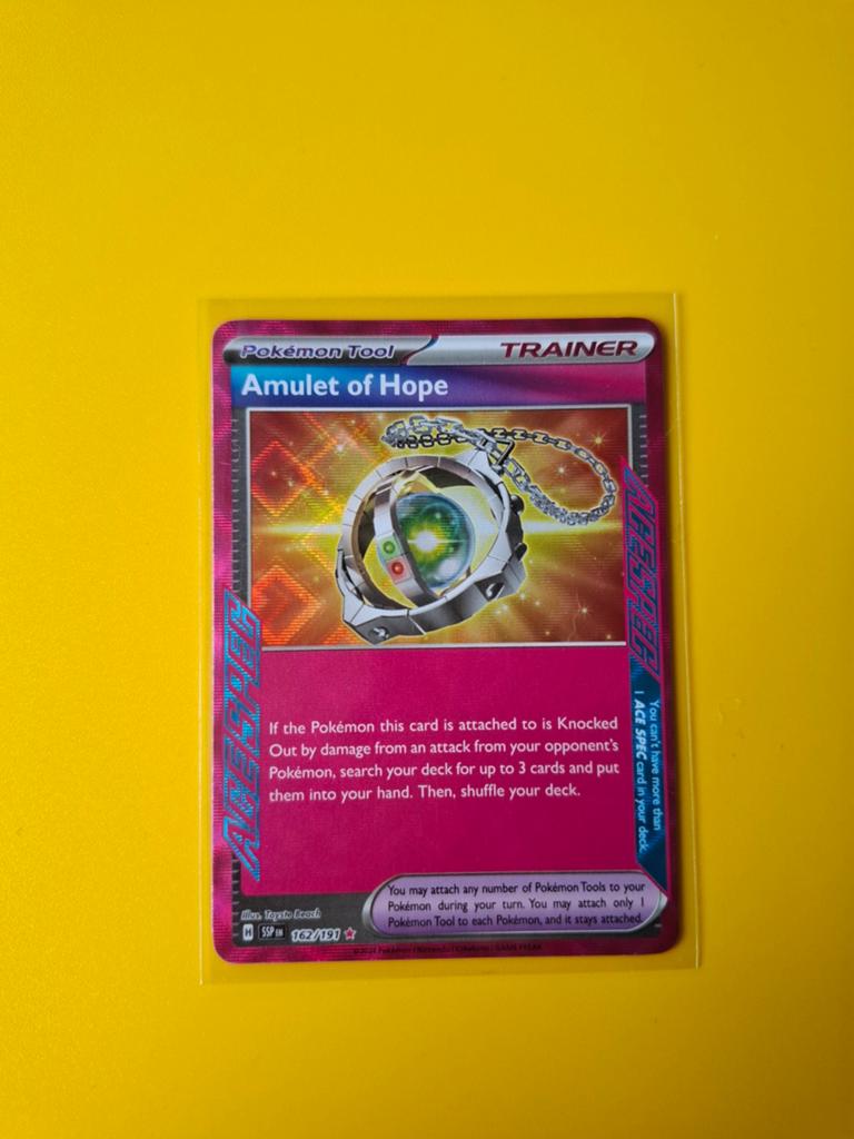 Amulet of hope, Pokemon, 162/191, Verzenden, Zo goed als nieuw, Losse kaart, Foil