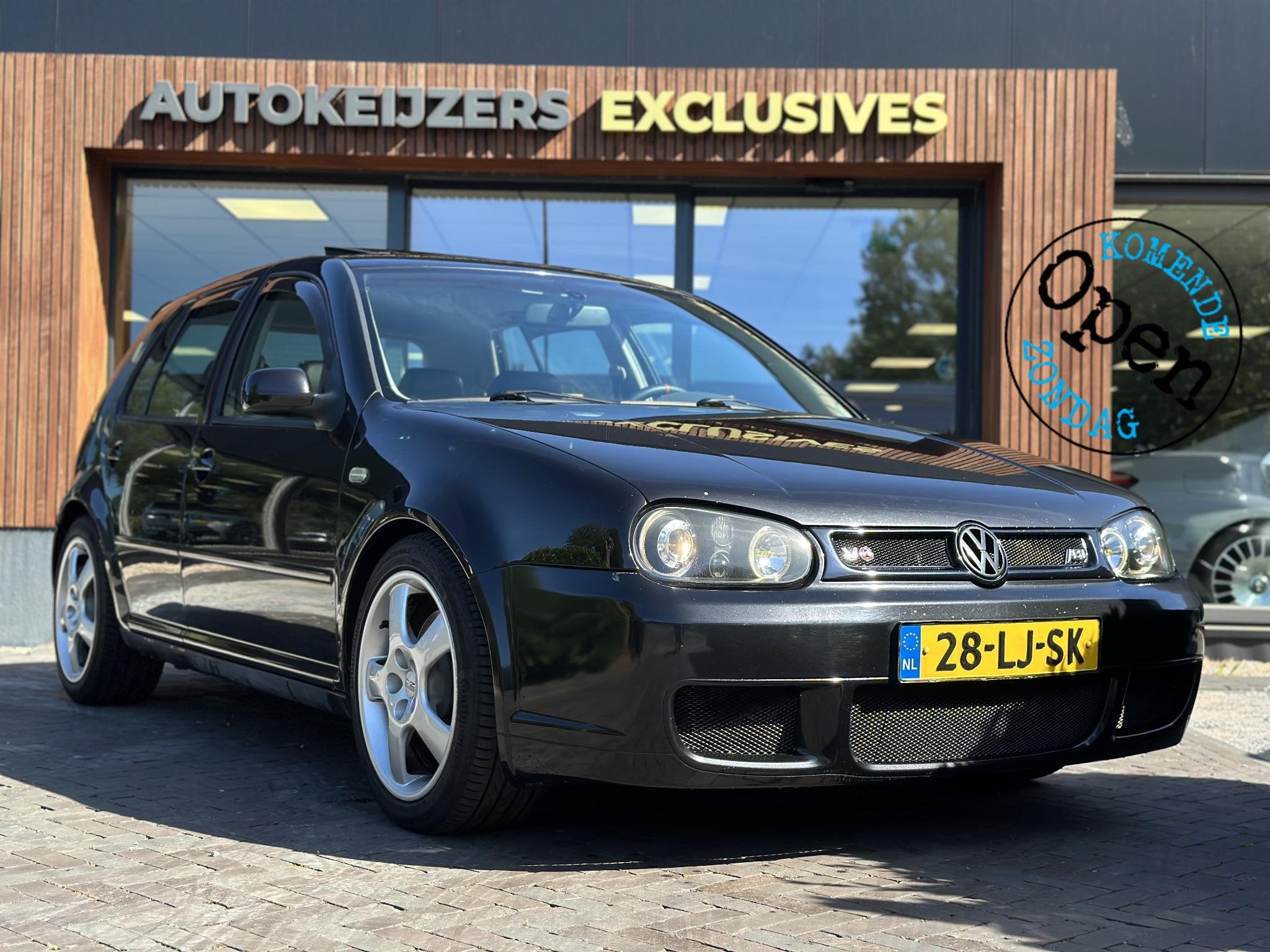 Volkswagen Golf 2.8 V6 4Motion Schuifdak Recaro DAB+ Leer Cr, Gebruikt, Zwart, 700 kg, Elektrische ramen