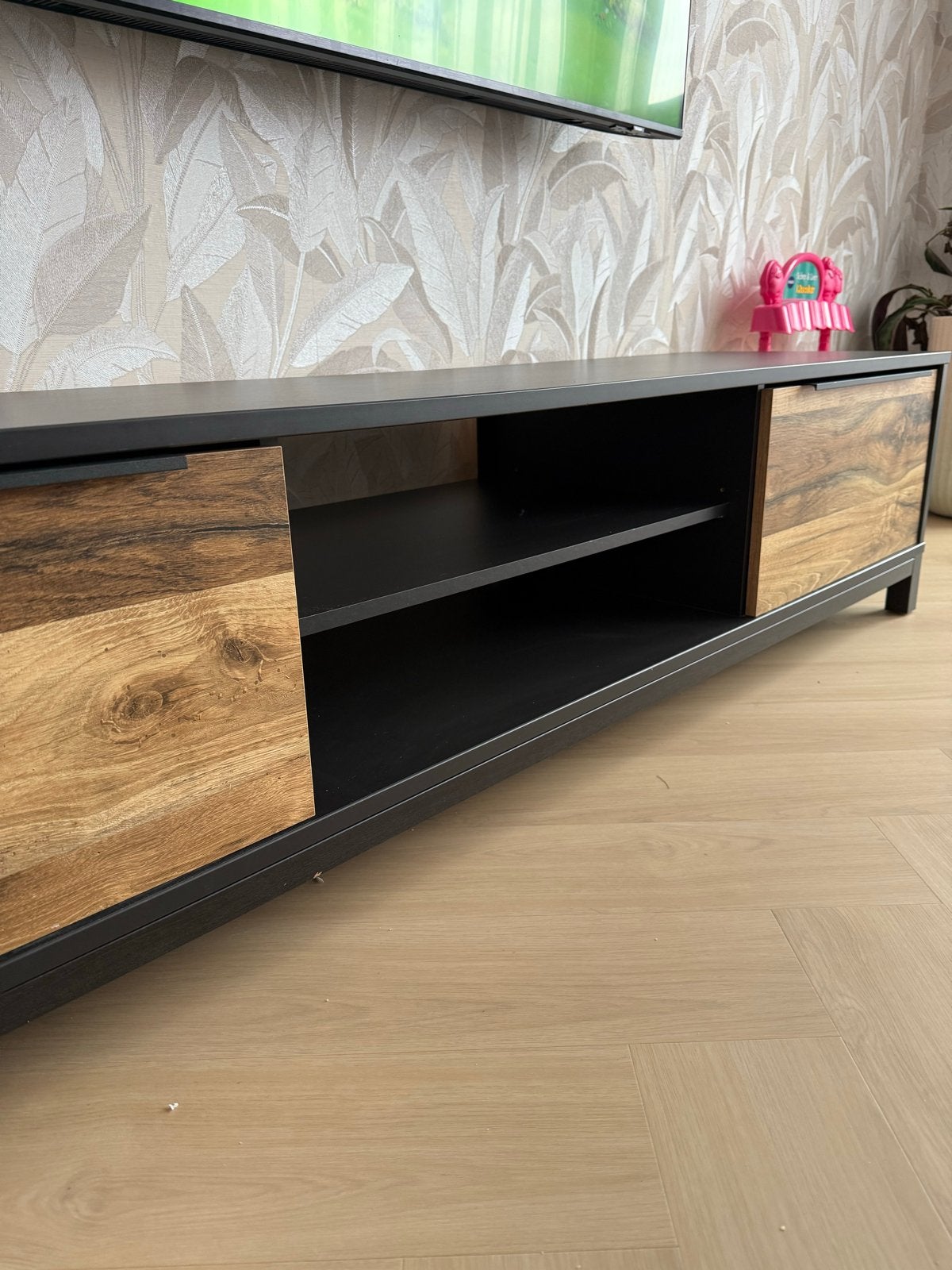 TV-meubel 165 cm breed, Ophalen, Gebruikt, 150 tot 200 cm, Minder dan 100 cm