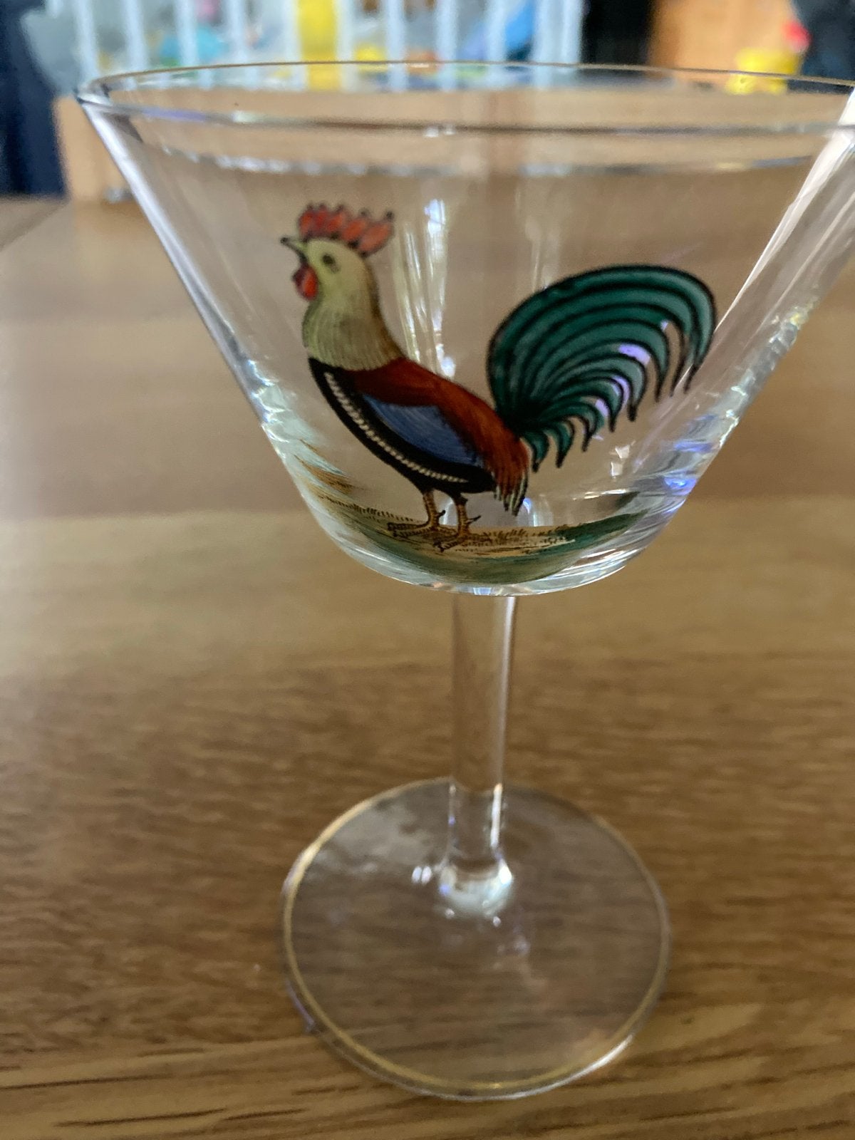 Set van 3 diverse glazen, waaronder een hanen cocktailglas, Antiek en Kunst, Ophalen of Verzenden
