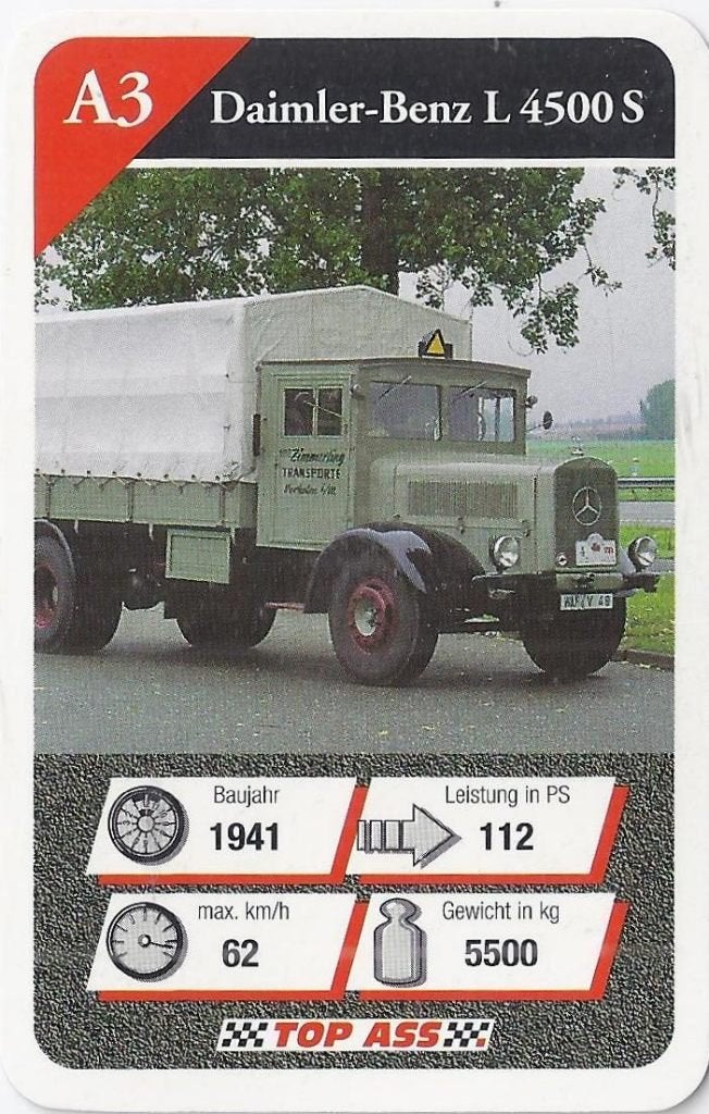Kw2908 autokaartje daimler benz l 4500 s, Ophalen of Verzenden, Zo goed als nieuw, Auto's