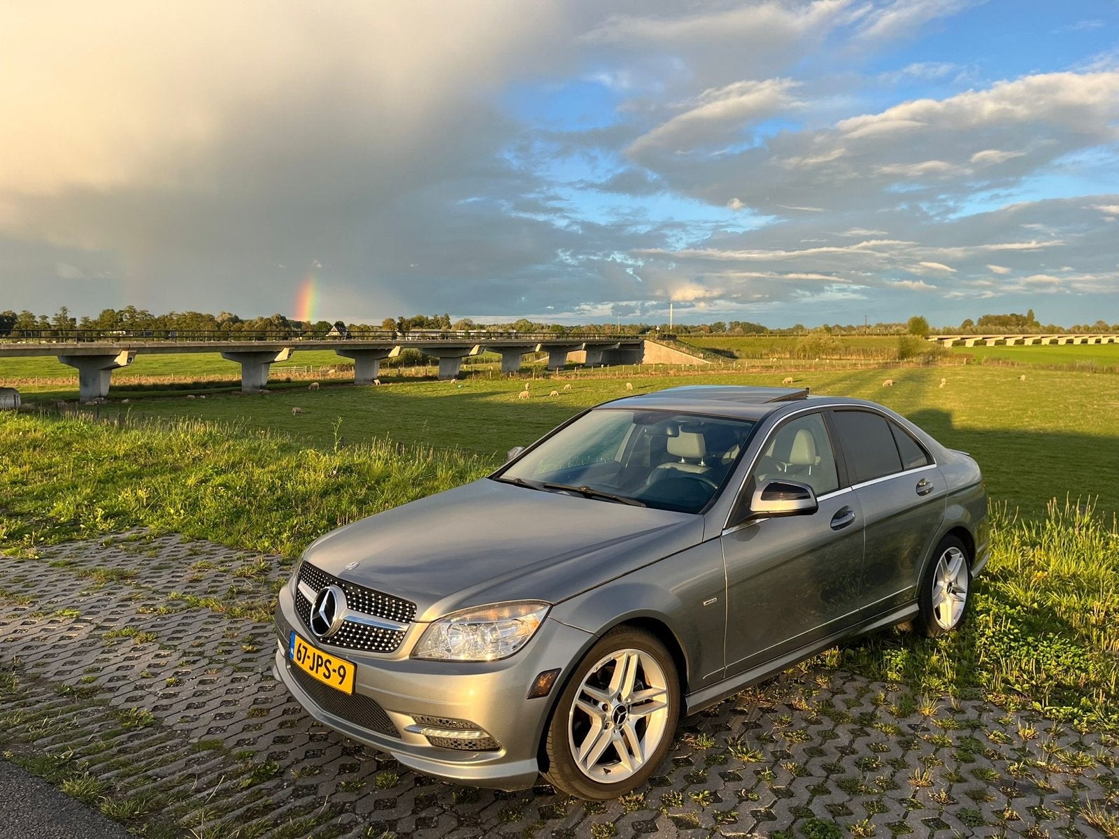 Mercedes-Benz Mercedes 2008 Grijs, Auto's, Mercedes-Benz, Particulier, C-Klasse, Achteruitrijcamera, Benzine, Sedan, Handgeschakeld