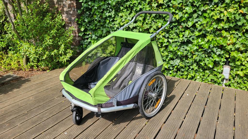 Complete Duo Croozer fietskar in goede staat, Fietsen en Brommers, Fietsaccessoires | Aanhangers en Karren, Ophalen, Gebruikt