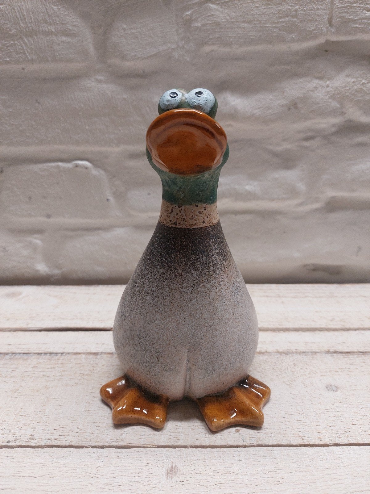 Leuke eend decoratie, Huis en Inrichting, Meerkleurig, Verzenden, Steen/keramiek, Landelijk