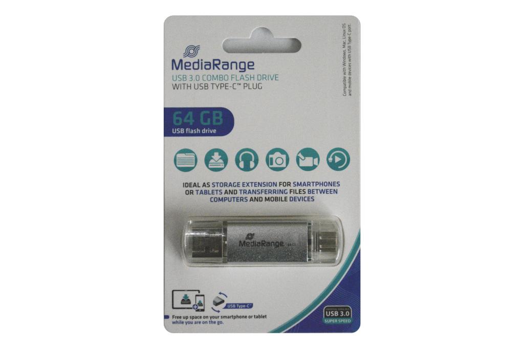 Mediarange 64gb Combo usb stick MR937, Mediarange, Mediarange GmbH, Nieuw, Ophalen of Verzenden