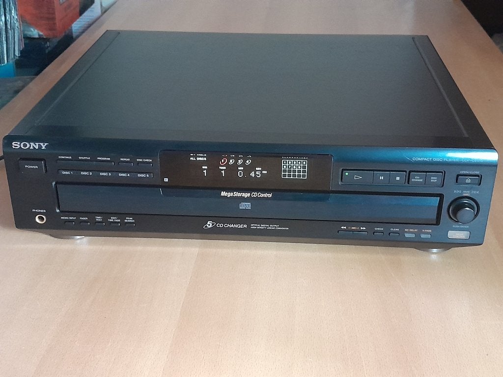 Sony 5 CD-wisselaar type CDP-CE515 ( izgs ) digital out, Ophalen, Zo goed als nieuw, Sony, Wisselaar