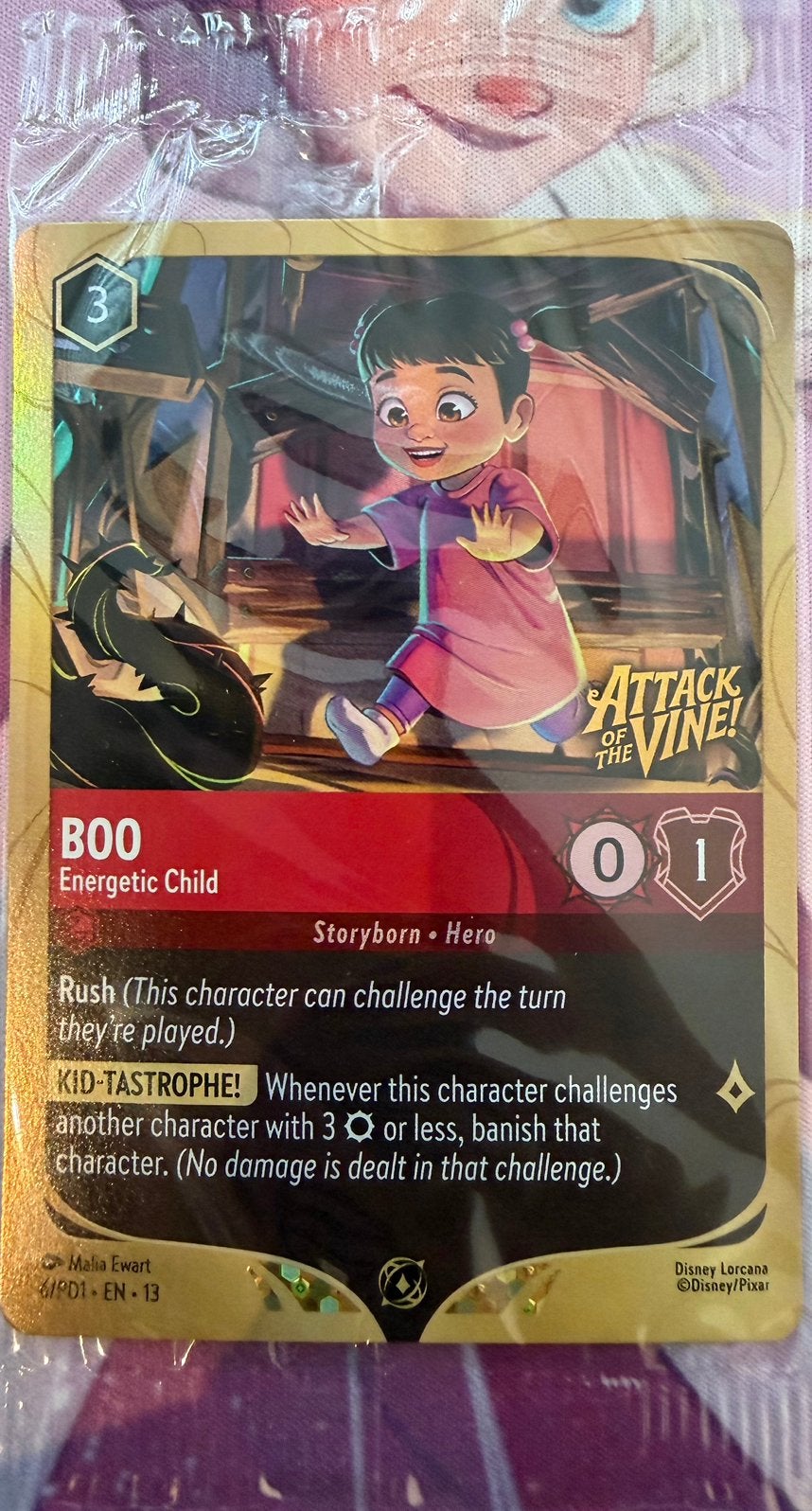 Disney Lorcana - Attack of The Vine - 6/PD1 - Boo - Energeti, Ophalen of Verzenden, Nieuw, Losse kaart, Foil