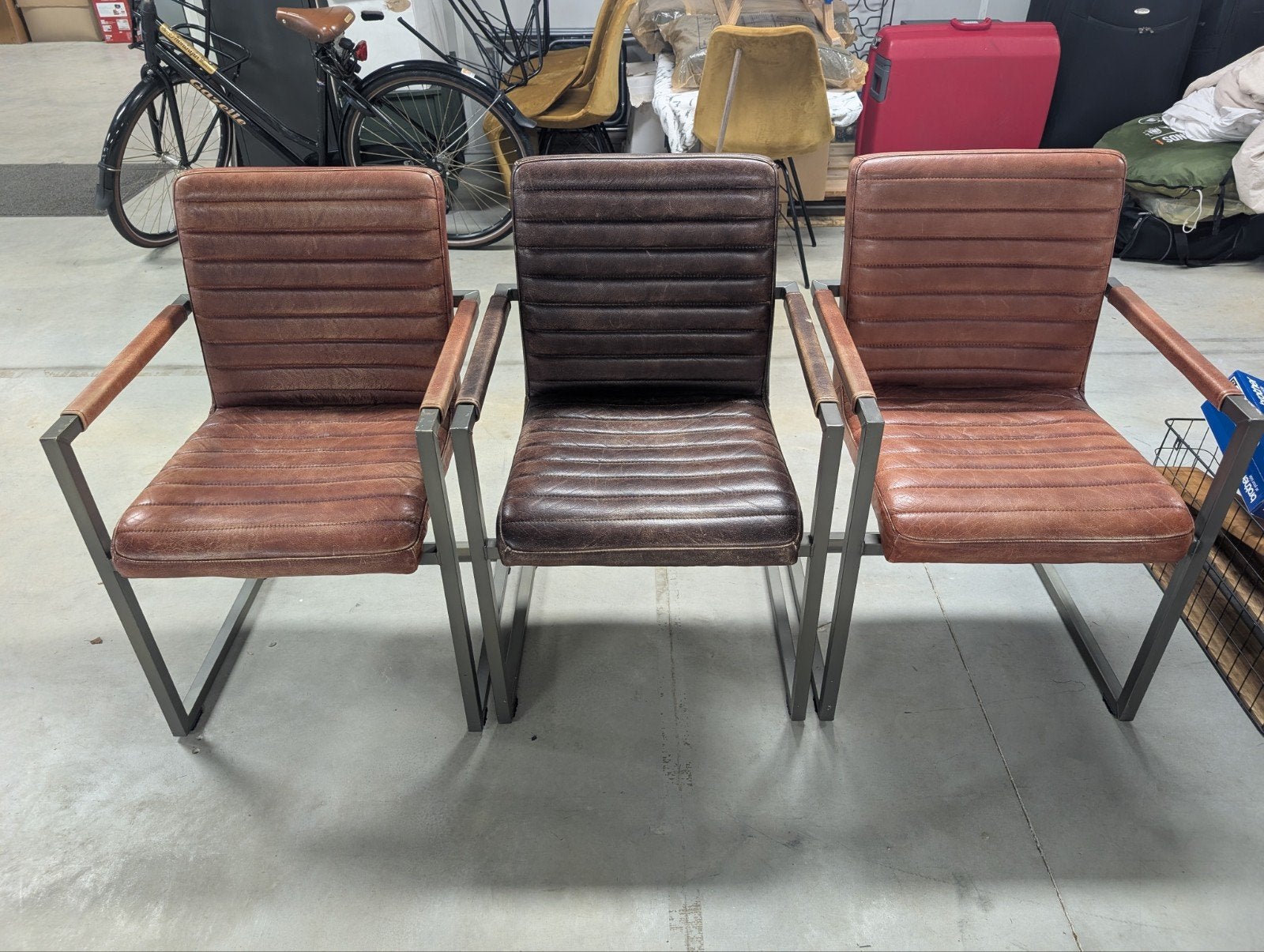 Trendhopper eetkamerstoelen - set van 6, Huis en Inrichting, Stoelen, Ophalen, Gebruikt, Overige kleuren, Industrieel, Modern