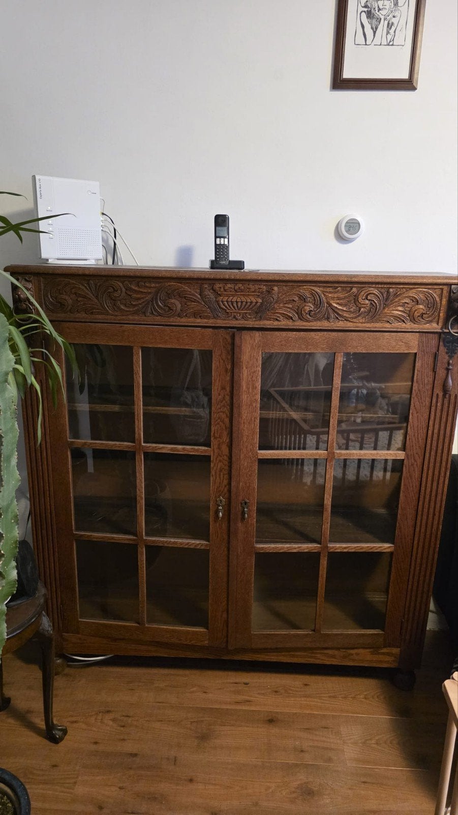 Antieke boekenkast / vitrinekast, 14013433, Ophalen, Gebruikt, 100 tot 150 cm, 100 tot 150 cm