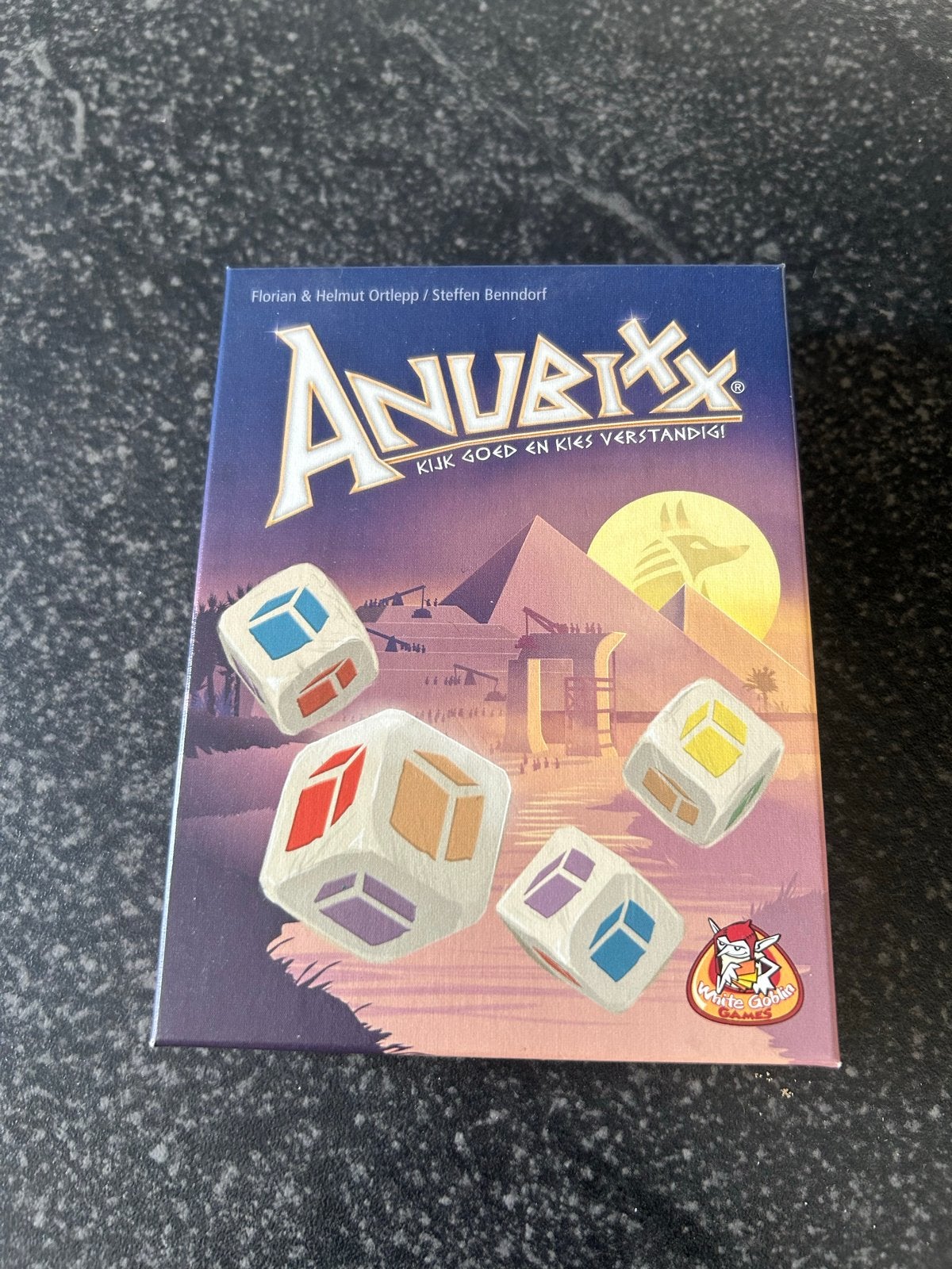 Anubixx dobbelspel, Drie of vier spelers, Ophalen of Verzenden, Gebruikt