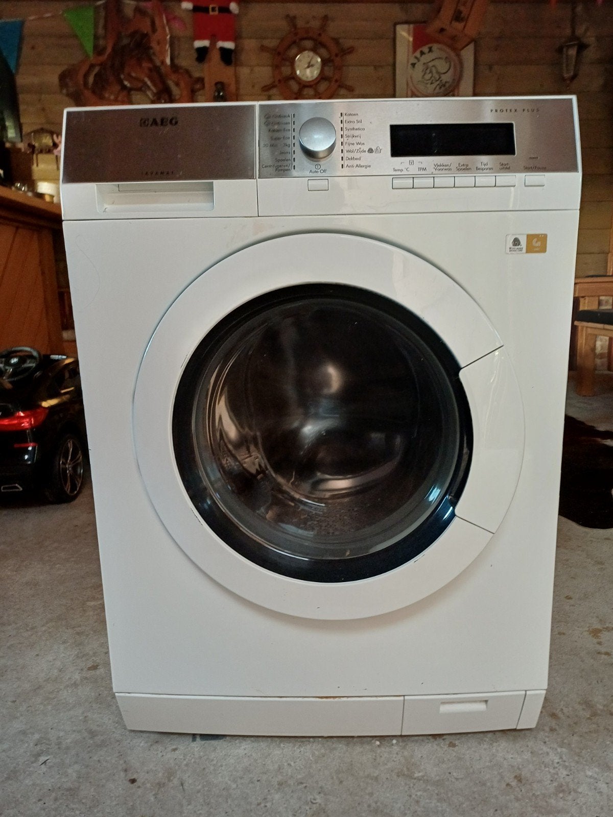 AEG Wasmachine, Ophalen, Gebruikt, 85 tot 90 cm, 1200 tot 1600 toeren